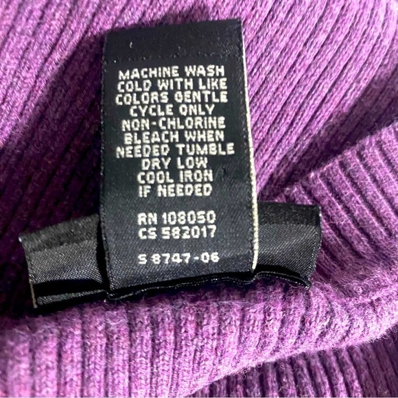 Lane Bryant Women’s Purple Knit V-Neck Vintage Sweater Plus 22/24 100%Cotton - Picture 6 of 7